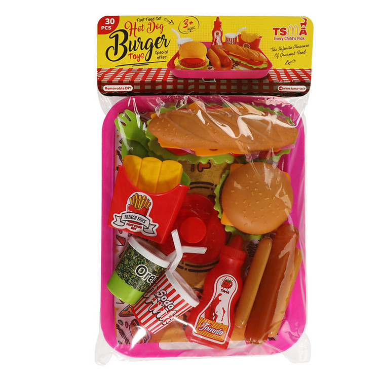 ست 12 تکه اسباب بازی فست فود مدل TSMA