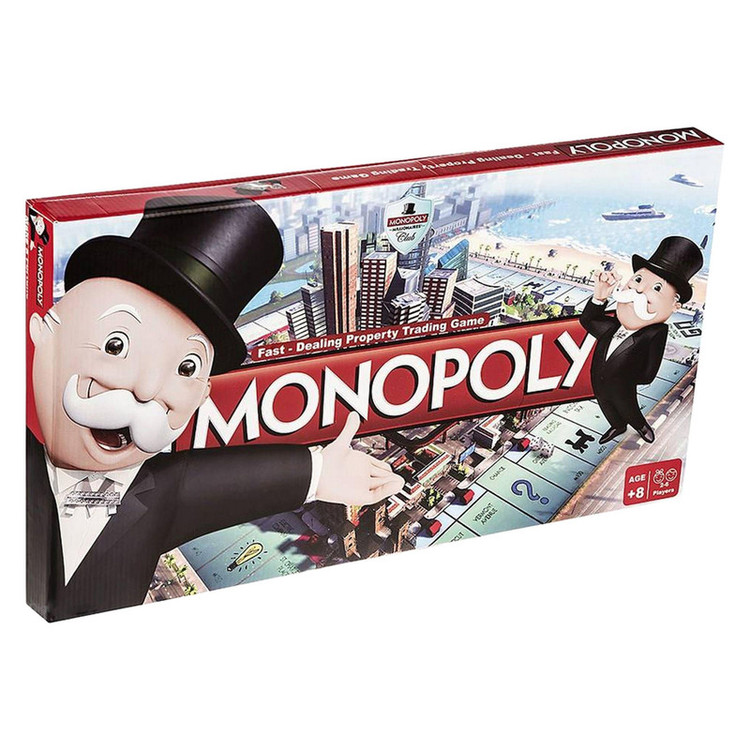 بازی فکری فکرآوران مدل Monopoly، بردگیم استراتژی گروهی 2 تا 6 نفر، مناسب بالای 8 سال، با آموزش سرمایهگذاری، یادگیری ارزش پول، تاس، مهره، کارت و اسکناس کاغذی، مدت بازی بیش از یک ساعت