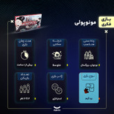 بازی فکری فکرآوران مدل Monopoly، بردگیم استراتژی گروهی 2 تا 6 نفر، مناسب بالای 8 سال، با آموزش سرمایهگذاری، یادگیری ارزش پول، تاس، مهره، کارت و اسکناس کاغذی، مدت بازی بیش از یک ساعت