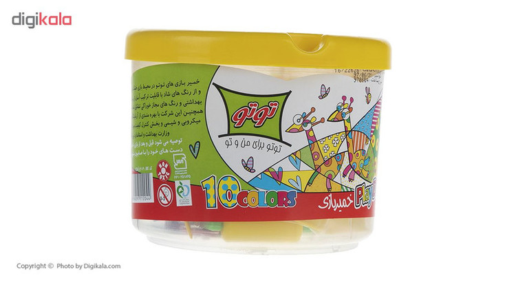 خمیربازی 10 رنگ توتو مدل 57