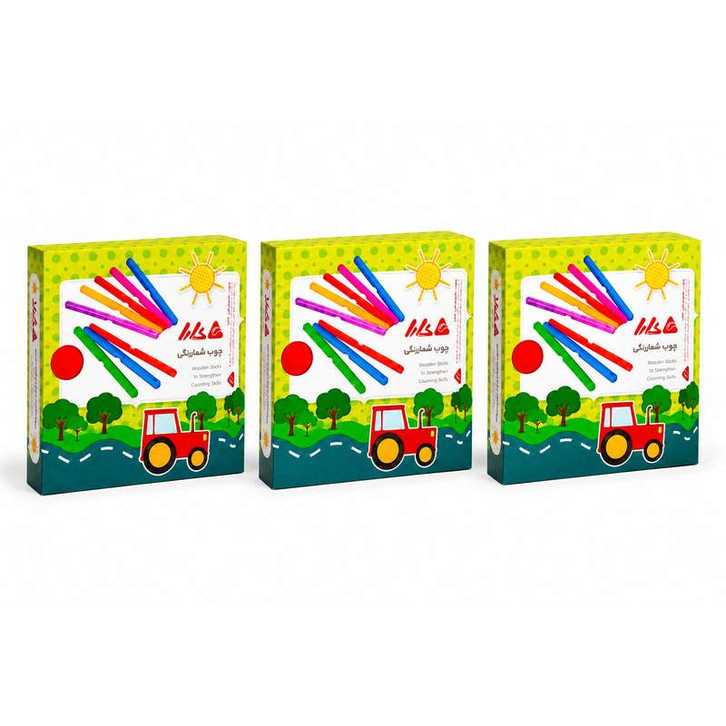 بازی آموزشی اعداد مدل چوب خط بسته 3 عددی