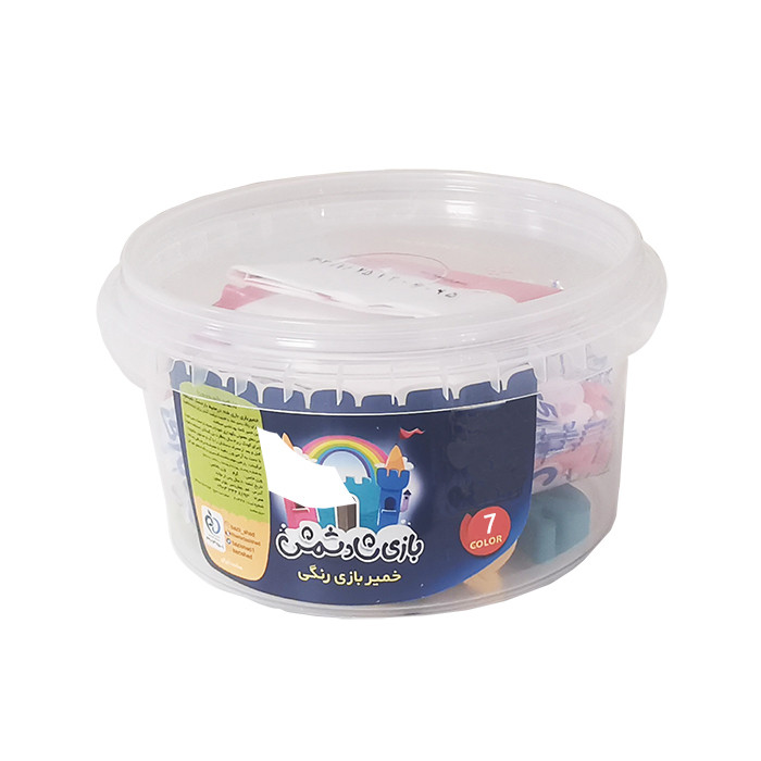 خمیر بازی بازی شاد مدل سطلی بسته 7 عددی