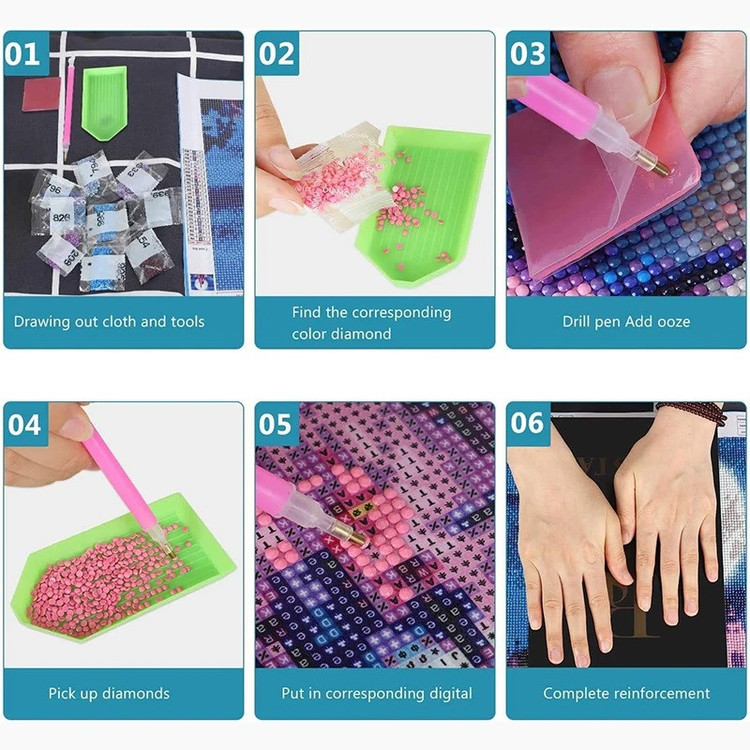 بازی آموزشی مدل ساخت تابلو نقاشی الماسی طرح کرومی 10