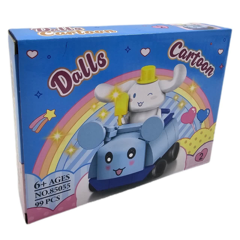 ساختنی 99 تکه ناب سل مدل سینمارول کد 02 99PCS DALLS CARTOON CINNAMOROLL NO.85055