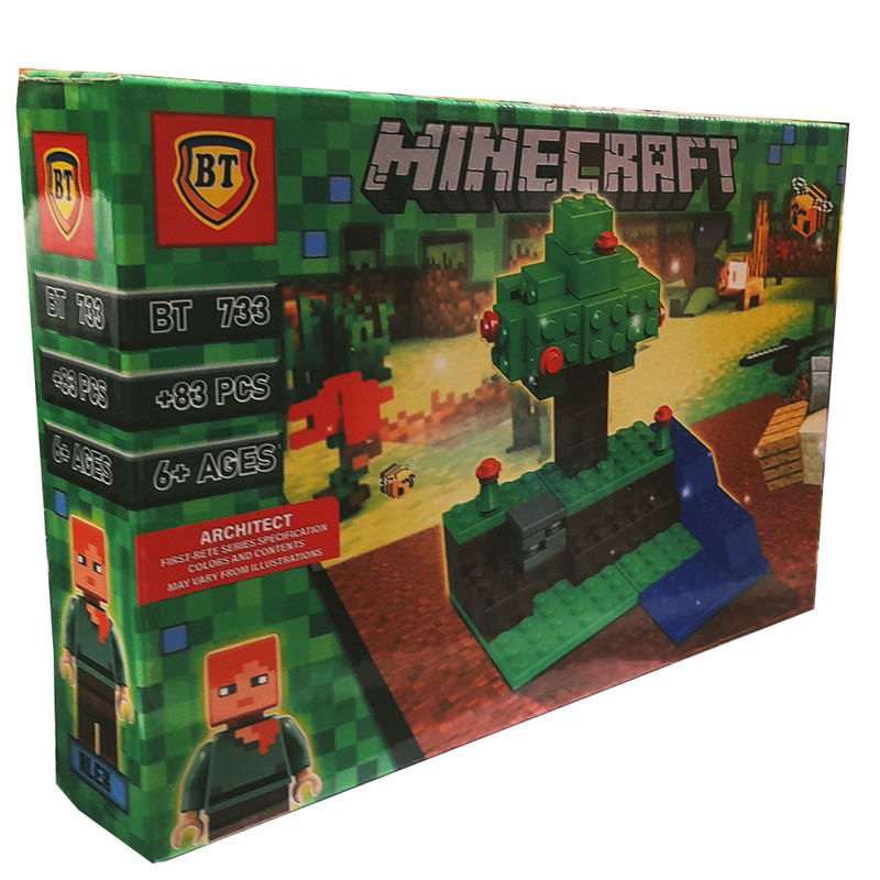ساختنی 83 تکه ناب سل مدل بی تی ماینکرافت کد 83pcs Minecraft build 733