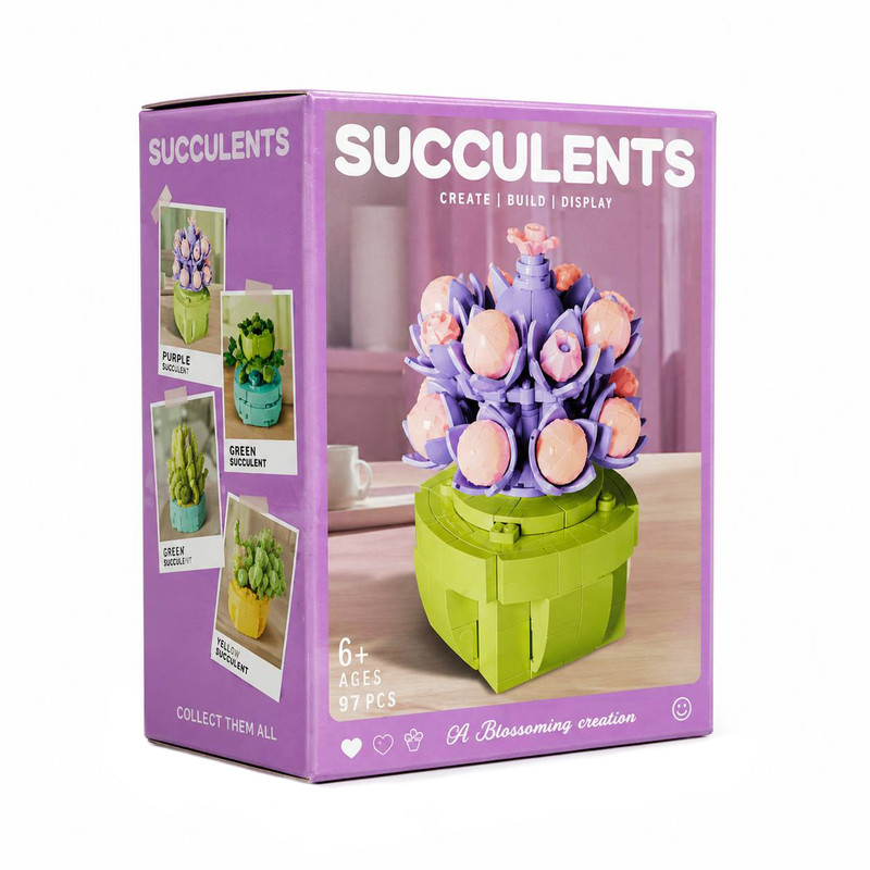 ساختنی 95 تکه مدل گل SEMPERVIVUM TECTORUM