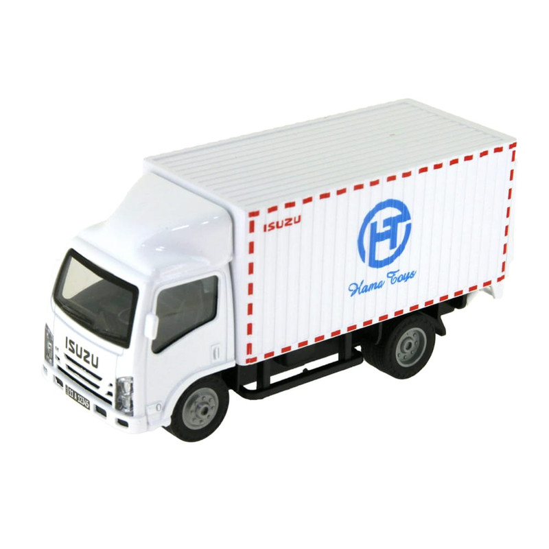 ماشین بازی مدل کامیونت طرح نیسان مقیاس 1:50 عقبکش با چراغ و افکت صوتی و بدنه فلزی و پلاستیکی