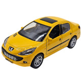 ماشین بازی سواری ناب سل مدل Peugeot 207 metallic musical with pull-back lights، موزیکال، چراغدار و عقبکش با درهای بازشو