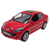ماشین بازی سواری ناب سل مدل Peugeot 207 metallic musical with pull-back lights، موزیکال، چراغدار و عقبکش با درهای بازشو
