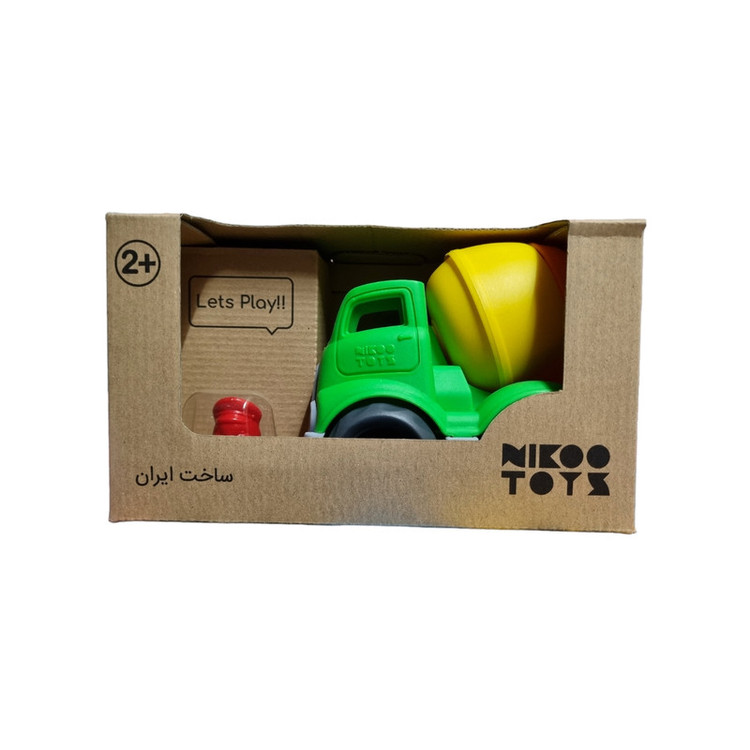 ماشین بازی مدل میکسر مقیاس 1:18، بدنه پلاستیکی نشکن، الهامگرفته از نمونه واقعی و ایمن برای کودکان
