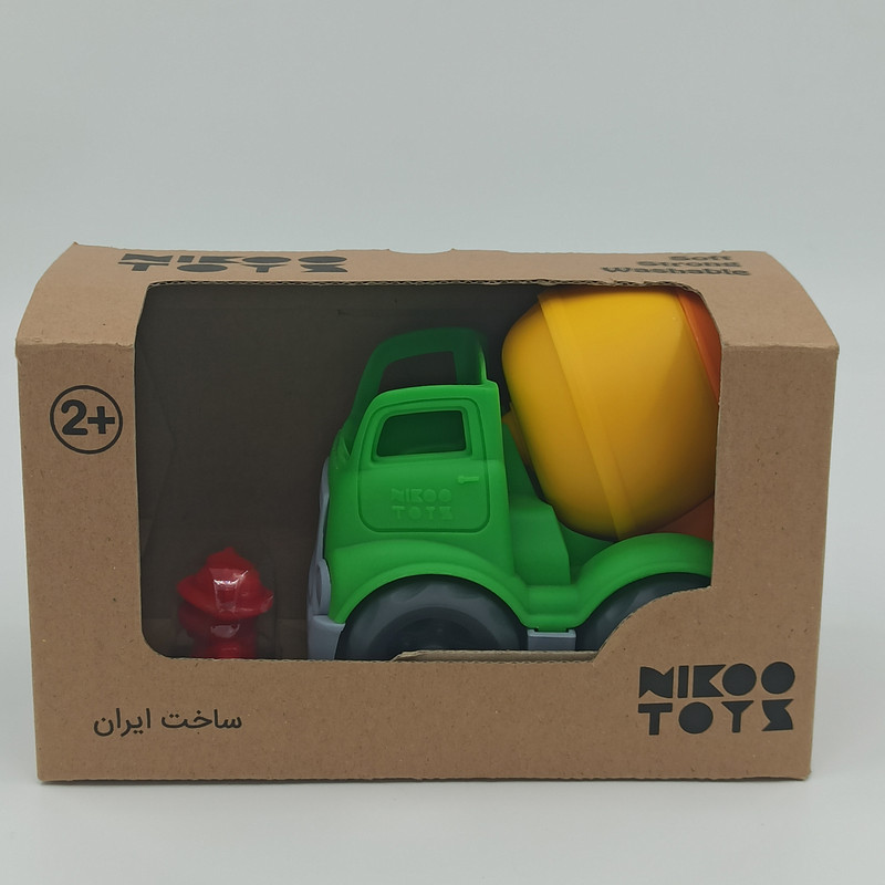 ماشین بازی مدل میکسر مقیاس 1:18، بدنه پلاستیکی نشکن، الهامگرفته از نمونه واقعی و ایمن برای کودکان