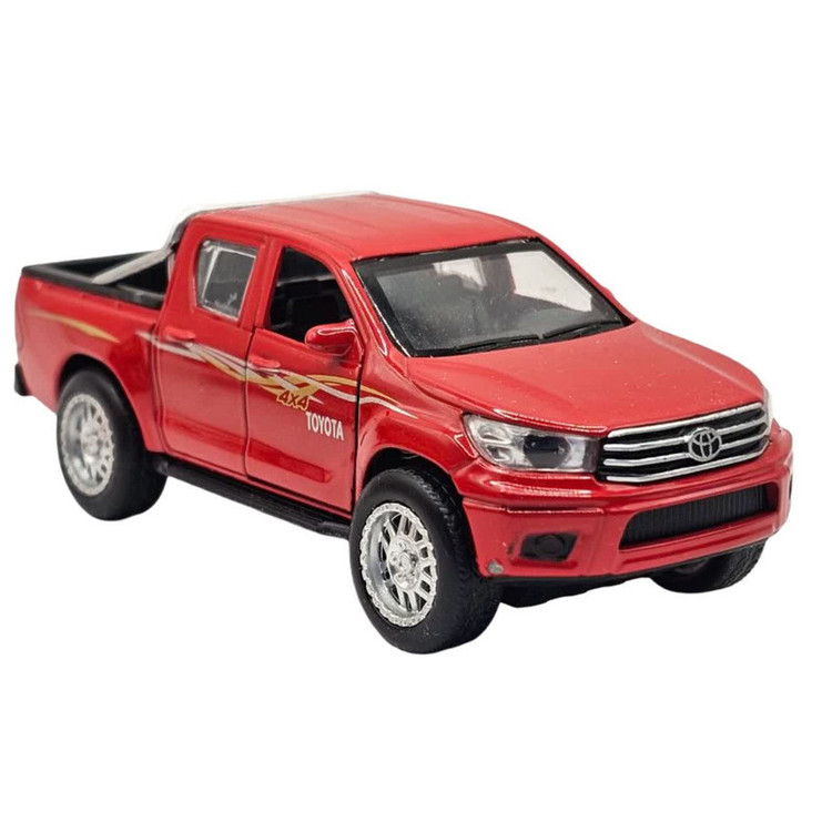 ماشین بازی ناب سل مدل تویوتا هایلوکس دو کابین فلزی چراغدار موزیکال کد Toyota Hilux Double Cab Metal with Lights& Musical