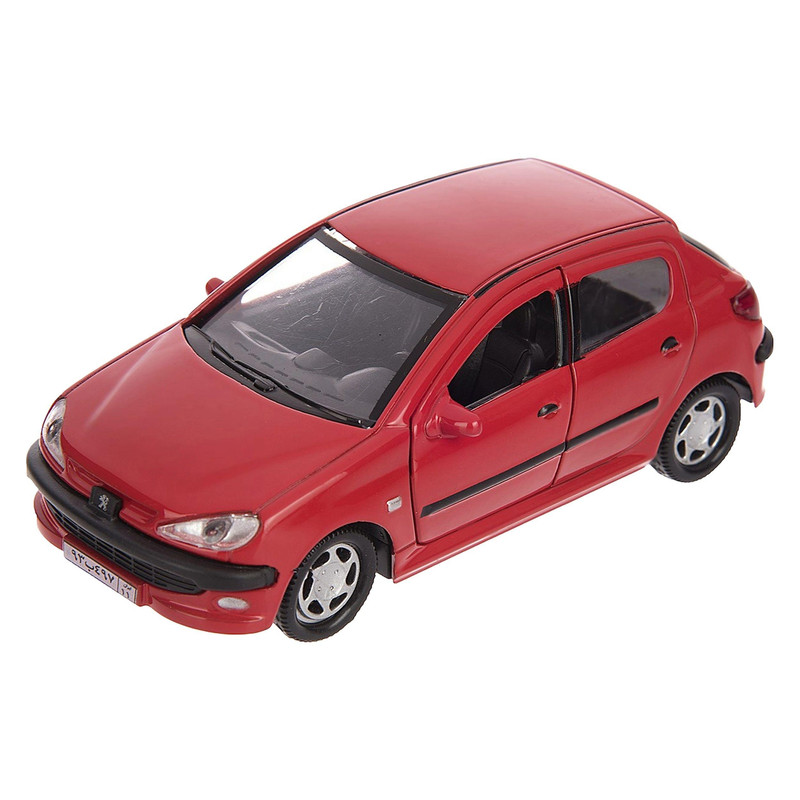 ماشین بازی فلزی مدل Peugeot 206 اسپرت عقب‌کش با درهای بازشو، نور و صدا