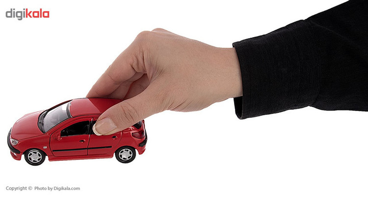 ماشین بازی فلزی مدل Peugeot 206 اسپرت عقبکش با درهای بازشو، نور و صدا