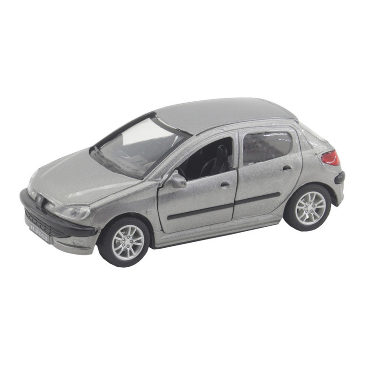 ماشین بازی فلزی مدل Peugeot 206 اسپرت عقبکش با درهای بازشو، نور و صدا