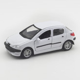ماشین بازی فلزی مدل Peugeot 206 اسپرت عقبکش با درهای بازشو، نور و صدا
