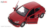 ماشین بازی فلزی مدل Peugeot 206 اسپرت عقبکش با درهای بازشو، نور و صدا