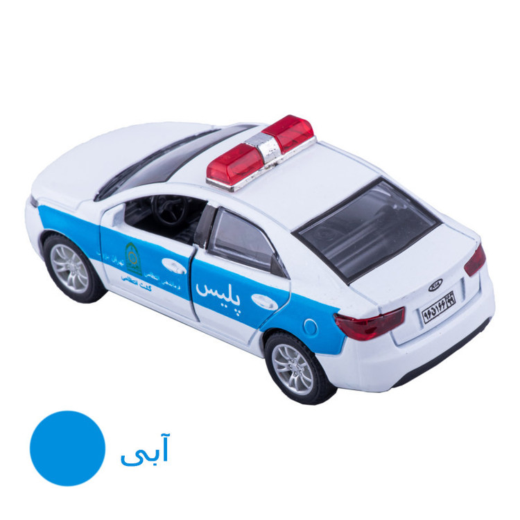 ماشین بازی فلزی مدل پلیس Cerato با درهای بازشو، صدای استارت و آژیر، چراغدار و عقبکش