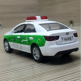ماشین بازی فلزی مدل پلیس Cerato با درهای بازشو، صدای استارت و آژیر، چراغدار و عقبکش