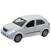 ماشین بازی ناب سل مدل تیبا دو فلزی چراغدار موزیکال کد Die-cast Tiba 2 toy car with lights and music