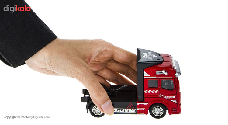 کامیون اسباببازی فلزی مدل Super Truck مناسب کودکان بالای 3 سال با وزن 110 گرم و 4 چرخ