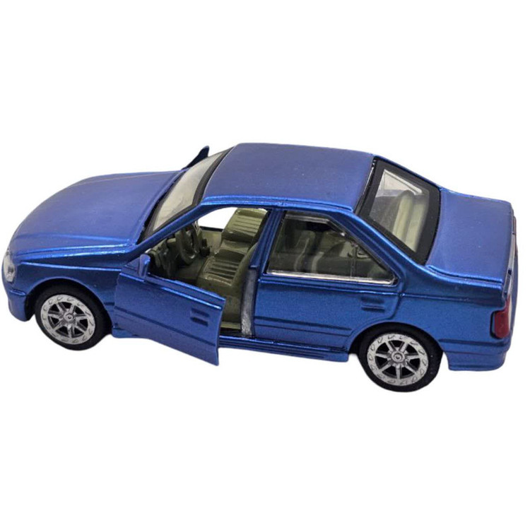 ماشین بازی سواری پژو پرشیا (پارس) فلزی عقبکش ناب سل مدل Peugeot Persia Metal Pull Back با درهای بازشو و چرخهای لاستیکی