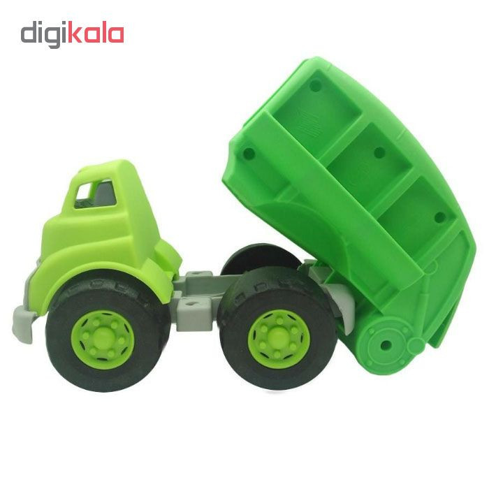 ماشین بازی حمل زباله پلاستیکی متفرقه مدل ktm-14 با 4 چرخ قطر 8 سانتیمتر و ابعاد 300x170x150 میلیمتر