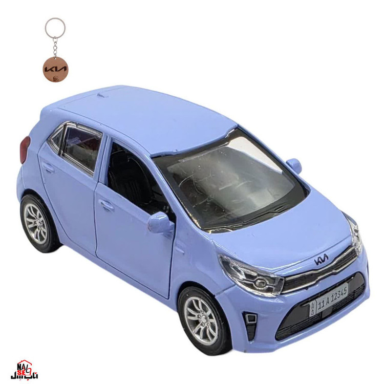 ماکت ماشین فلزی عقبکش، موزیکال و چراغدار ناب سل مدل Kia Picanto با درهای بازشو