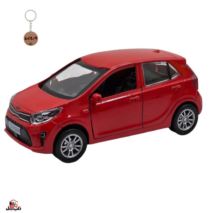 ماکت ماشین فلزی عقبکش، موزیکال و چراغدار ناب سل مدل Kia Picanto با درهای بازشو