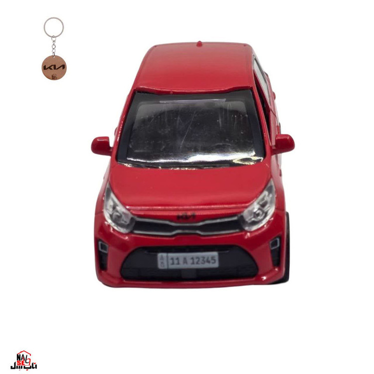 ماکت ماشین فلزی عقبکش، موزیکال و چراغدار ناب سل مدل Kia Picanto با درهای بازشو