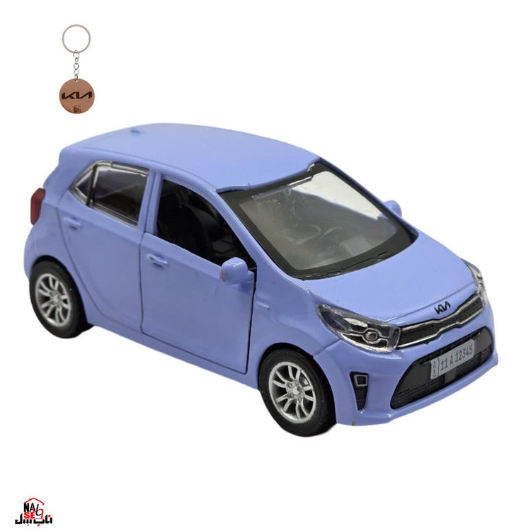 ماکت ماشین فلزی عقبکش، موزیکال و چراغدار ناب سل مدل Kia Picanto با درهای بازشو