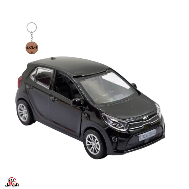 ماکت ماشین فلزی عقبکش، موزیکال و چراغدار ناب سل مدل Kia Picanto با درهای بازشو