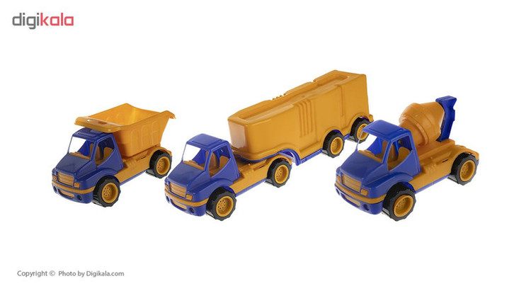 ماشین راه سازی اسباب بازی روی دی توی مدل Cunstruction Truck مجموعه 3 عددی