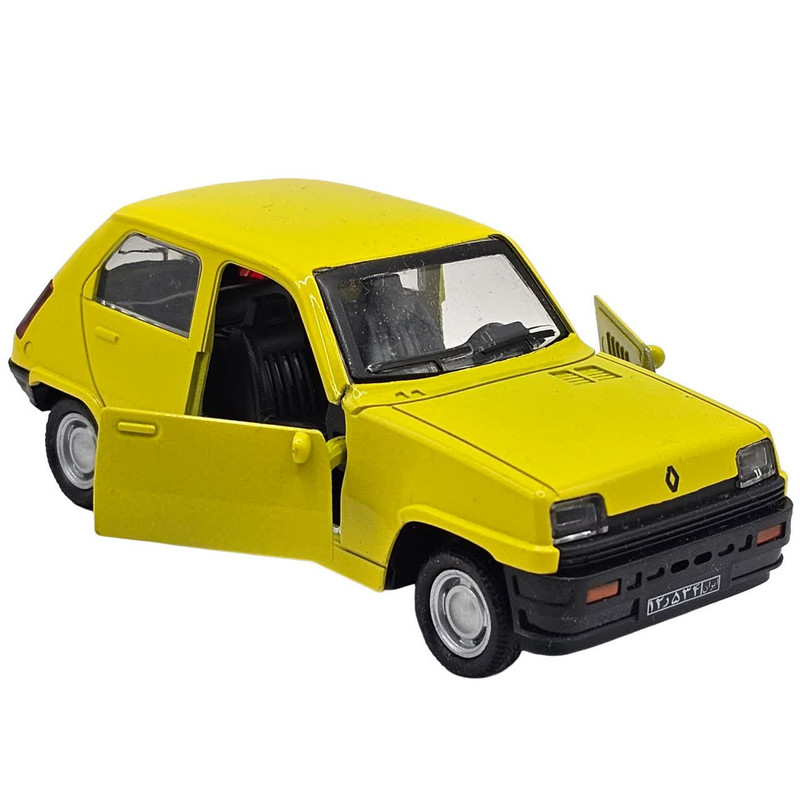 ماکت ماشین ناب سل مدل رنو 5 فلزی عقب کش کد Renault pull back metal car naab005 scale 1:48