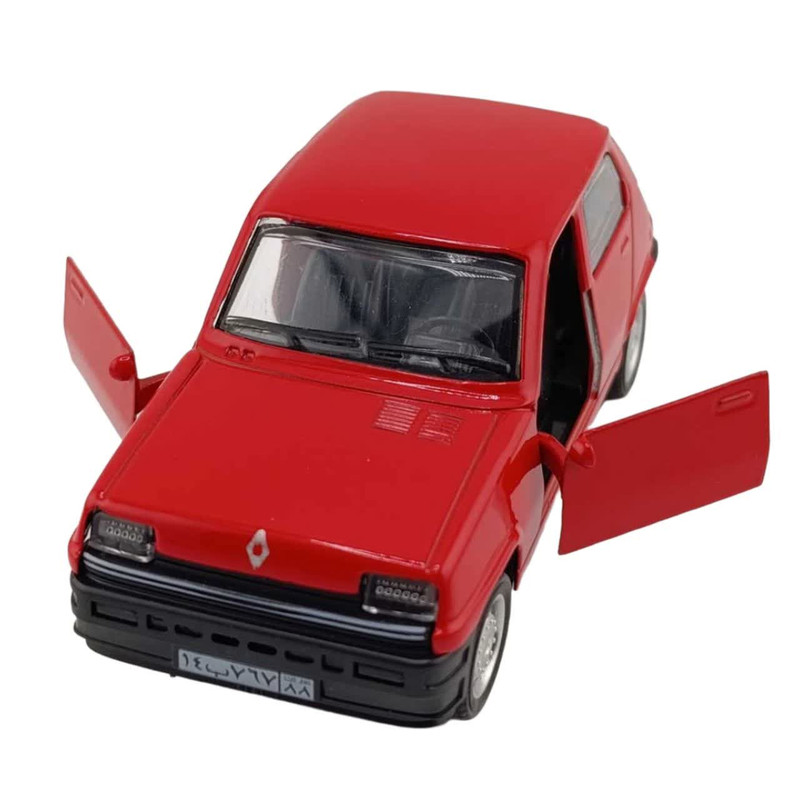 ماکت ماشین ناب سل مدل رنو 5 فلزی عقب کش کد Renault pull back metal car naab005 scale 1:48