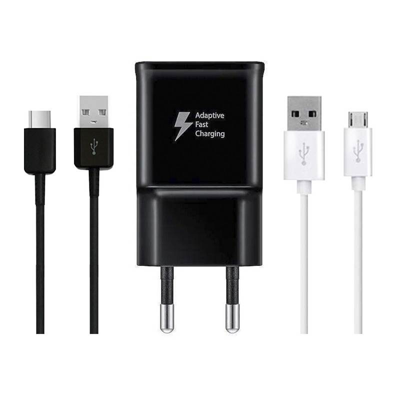 شارژر دیواری مدل EP-TA20EWE به همراه کابل تبدیل USB-C / microUSB