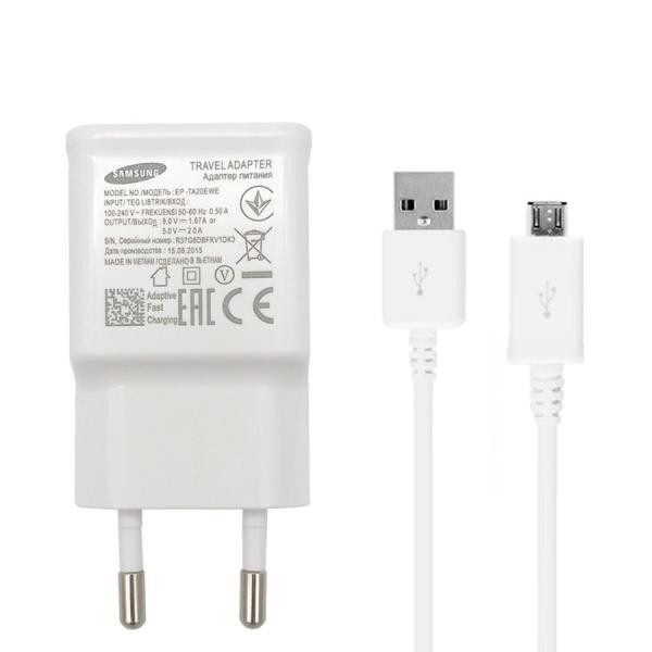 شارژر دیواری مدل EP-TA20EWE به همراه کابل تبدیل microUSB