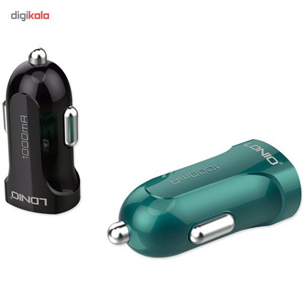 شارژر فندکی الدینیو مدل DL-C17 همراه با کابل microUSB