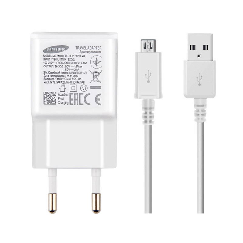 شارژر دیواری مدل EP-TA20EWE به همراه کابل تبدیل microUSB