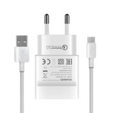 شارژر دیواری مدل HW-00C به همراه کابل تبدیل USB-C