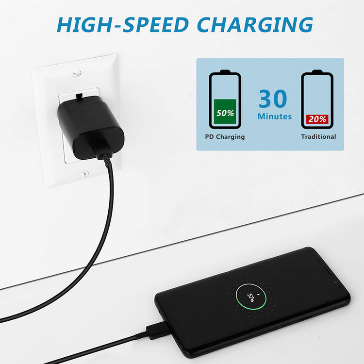 شارژر دیواری شارژر دیواری مدل NT10 به همراه کابل تبدیل USB-C