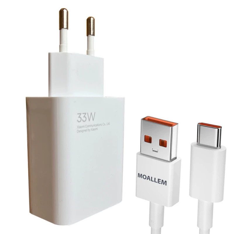 شارژر دیواری 33 وات مدل Redmi 9 t به همراه کابل تبدیل USB-C