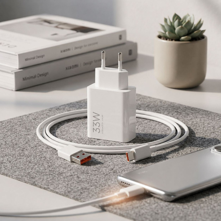 شارژر دیواری 33 وات مدل MDY_16_EF به همراه کابل USB-C
