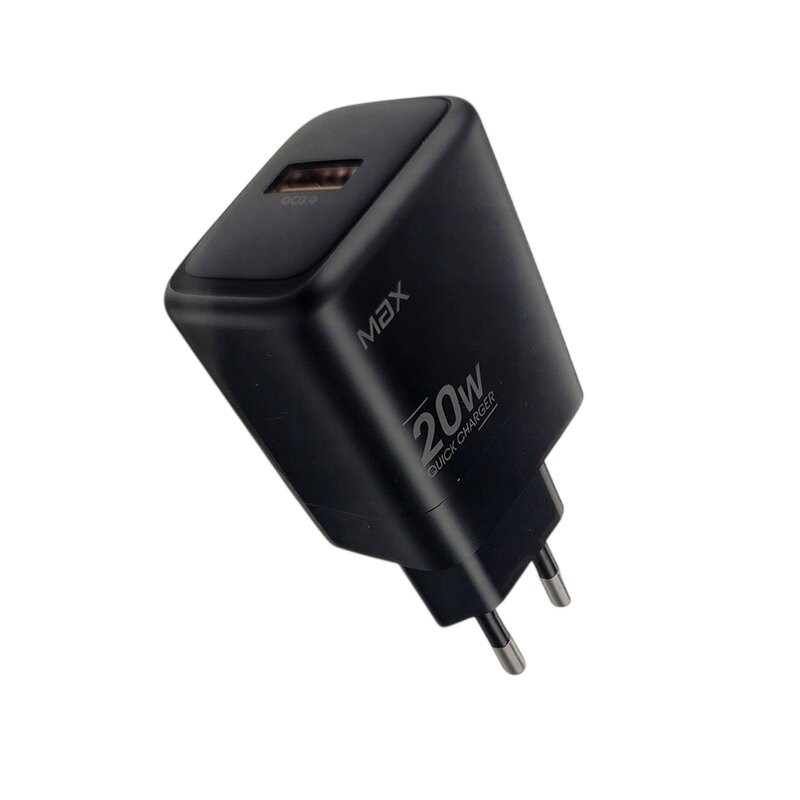 شارژر دیواری 18 وات usb مکس مدل X1 بدون کابل