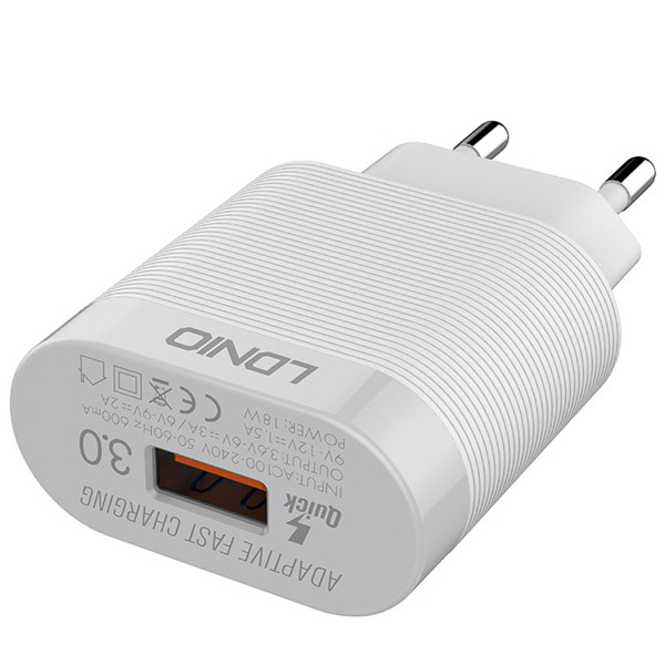 شارژر دیواری الدینیو مدل A303Q به همراه کابل تبدیل USB-C