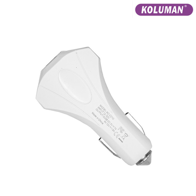 شارژر فندکی کلومن مدل KC - C210 به همراه کابل تبدیل MICROUSB