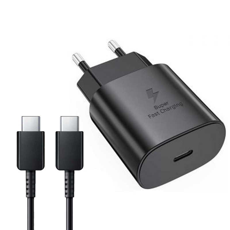 شارژر دیواری 20 وات توربو مدل Galaxy A24 همراه تبدیل USB-C