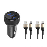 شارژر فندکی 36 وات راک رز مدل Ranger Q2 به همراه کابل USB-C/ MICROUSB