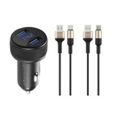 شارژر فندکی 36 وات راک رز مدل Ranger Q2 به همراه کابل USB-C/ MICROUSB