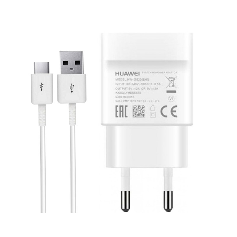 شارژر دیواری هوآوی مدل HW059200 FAST به همراه کابل تبدیل USB-C
